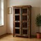 Homeroots 36in Brown Solid Wood Frame China Cabinet With Three Shelves 489039 - alternate 7