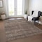Homeroots 5' X 8' Coffee And Ivory Geometric Washable Indoor Outdoor Area Rug 605585 - alternate 9