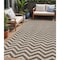 Homeroots 5' X 8' Brown And Beige Chevron Washable Indoor Outdoor Area Rug 595302 - alternate 1