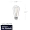 Bulbrite 60W Equivalent Warm White Light ST18 Dimmable LED Filament Light Bulb, 2PK 861424 - alternate 4
