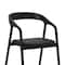 Armen Living Apache Black Oak Wood and Faux Leather Dining Chair LCAPSIBLK - alternate 14