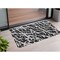 Homeroots 2' X 3' Black and White Abstract Washable Non Skid Indoor Outdoor Area Rug 559235 - alternate 1
