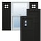 Ekena Millwork True Fit PVC San Antonio Mission Style Fixed Mount Shutters, Black, 12W x 48H, PR TFP001ST12X048BL - alternate 1