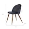 Homeroots Set of Two Charcoal and Brown Upholstered Velvet Dining Side Chairs, 2PK 568026 - alternate 8