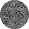 Homeroots 8' Black And Ivory Round Abstract Washable Indoor Outdoor Area Rug 599690 - alternate 8
