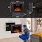 Edendirect 30.51-in W Black Wall mount LED Wall-mount Electric Fireplace with Remote Control Included ZR-EF28T - alternate 9