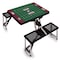 Picnic Time Family Of Brands Mississippi State Bulldogs - Football Field - Picnic Table Portable Folding Table, Black 811-00-175-385-0 - alternate 1