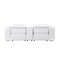 Homeroots 107in White and Silver Italian Leather Power Reclining Loveseat With Storage 720575 - alternate 7