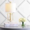 Jonathan Y Anya 20.25" Organic Modern Geometric Interlocking Rectangular Metal LED Table Lamp w/Marble Base, Gol JYL1039A - alternate 12