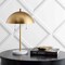Jonathan Y Ella 20.7" Dome Metal with Marble Base LED Table Lamp, Gold/White JYL1071A - alternate 11