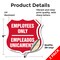Signmission Bilingual Employees Only Shield Sign Emp, 6 inch X 6 inch, Vinyl Decal, 2PK SHI-D-2PACK-6-364 - alternate 5