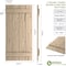 Ekena Millwork Rustic Four Board Joined Board-n-Batten Hand Hewn Faux Wood Shutters, 22W x 60H, PR SHUBJS22X60HHPR - alternate 17