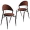Leisuremod Venice Collection Modern Dining Chair In Black in Dark Brown, 2PK VC49DBR2 - alternate 8