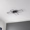 Jonathan Y Palco 39" Contemporary Minimalist Metal Adjustable Dimmable Geometric Integrated LED Flush Mount, Bla JYL7152A - alternate 13