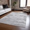 Homeroots 8' X 10' Silver And Gray Abstract Washable Indoor Outdoor Area Rug 610447 - alternate 9