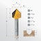 Powertec 90 Degree V-Groove Router Bit, 5/8 in. Cutting Diameter, 1/4 in. Shank, 5/8 in. Depth, 2PK 73043-P2N - alternate 3
