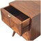 Homeroots 24" Chestnut Solid Wood Square Carved Geometric Two Drawer Nightstand 651598 - alternate 18