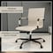 Leisuremod Harris Faux Leather Office Chair - Mid-Back Ergonomic Swivel Desk Chair, Iron Base HOBL19TL - alternate 8