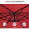 Simple Deluxe 9.8ft Offset Umbrella Cantilever Patio Hanging Umbrella Outdoor Market Umbrella with Crank and Cros 3A88LGBRLAOFFSET10REDV2 - alternate 6