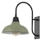 Jonathan Y Stanley 12.25" 1-Light Farmhouse Industrial Iron LED Gooseneck Arm Outdoor Sconce, Matte Olive Green JYL7614I - alternate 7