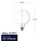 Bulbrite LED Grand Spiral Filament G63 Globe Shaped Light Bulb, 60 W Equivalent, Medium Base (E26), 2200K 776302 - alternate 10