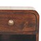 Homeroots 16" Walnut Solid Wood Round One Drawer Floating Nightstand 651542 - alternate 14