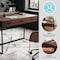Martha Stewart 19.75 in. D X 47.25 in. W X Engineered Wood, Steel, Walnut Top/Oil Rubbed Bronze Frame ZG-ZP-028-BR-BK-MS - alternate 9