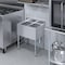 Amgood Underbar Sink, 2 bowl, Freestanding, 304 Stainless Steel, 19 in. W x 26 in. L x 10 in. H AMG SINK BAR S2C-101410-NF-Z - alternate 7