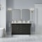 James Martin Vanities Brookfield 60 in Double Vanity, Black Onyx w/ Single Hole 3CM White Zeus Silestone Top & Backsplash 547-V60D-BKO-1WZ - alternate 6
