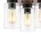 Jonathan Y Nola 13" 3-Light Bohemian Farmhouse Iron/Seeded Glass LED Semi Flush Mount, Wood Finish/Clear JYL7564A - alternate 9
