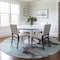 Homeroots 8' Teal Blue Gold And Gray Round Abstract Washable Indoor Outdoor Area Rug 617832 - alternate 6