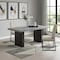 Homeroots 78" Gray Wood Double Pedestal Base Dining Table 642280 - alternate 14