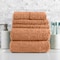 Lavish Home 6PC Jacquard Towel Set 100% Cotton Bathroom Accessories Soft & Absorbent Bathroom Set 67-040-CLAY - alternate 10