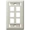 Hubbell Premise Wiring Wall Plate, 6 Port IFP16GY - alternate 1