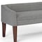 Homeroots 50in Gray and Brown Fabric and Wood Upholstered Bench 642317 - alternate 5