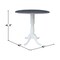Whitewood Industries Extension Dining Tables, 45 in L, 38 in H, Parawood K05-42DPT-6B-2 - alternate 7