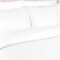 Homeroots White King Cotton Blend 400 Thread Count Washable Duvet Cover Set 528343 - alternate 6