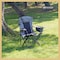 Arrowhead Outdoor Portable Folding Camping Quad Chair with 6-Can Armrest Cooler, Granite Gray KKS0316U - alternate 6
