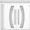 Vdomdoors Metal Double Doors Deux 6500 White Enamel Frosted Glass 1 Sidelight and Top Transom Entry Modern Pa DEUX6500DEXD-BEM-W72+12xH96+12-RH-O - alternate 4