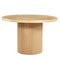 Homeroots 48" Natural Wood Pedestal Base Round Top Dining Table 602333 - alternate 1