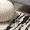 Jonathan Y Nova Modern Bold Strie' Shag Beige/Black/Yellow 5 ft. x 8 ft. Area Rug SHG102A-5 - alternate 4