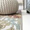 Jonathan Y Cetara Ornate Trellis Cream/Blue/Orange 2 ft. x 8 ft. Indoor/Outdoor Runner Rug AMC111A-28 - alternate 6