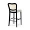Homeroots 31" White and Black Fabric and Solid Wood Bar Height Bar Chair 632470 - alternate 6