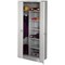 Tennsco Combo Wardrobe Storage Cabinet, 78 in H, 36 in W, Swing, Keyed, Light Gray, 6 Shelves, 0 Drawers 7814LGY - alternate 1