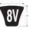 Gates Narrow V-Belt, Super HC, 8V3350, 8V, CR, 335 in, 1 in Top Width 8V3350 - alternate 7