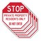 Signmission Stop Private Property Residents Onl, 10 inch X 10 inch, Aluminum Metal Signs, 5PK OC-A-5Pack-10-307 - alternate 1