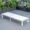 Leisuremod Marlin Patio Chaise Lounge Chair with White Aluminum Frame, White MLW-77W - alternate 8
