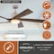 Vaxcel Wedgewood, 60 in, Satin Nickel Ceiling Fan, Walnut Blades, LED, Remote, DC Motor F0134 - alternate 7