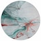 Homeroots 8' Teal Blue And Terra Cotta Round Abstract Washable Indoor Outdoor Area Rug 617880 - alternate 6