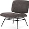 Homeroots 30" Charcoal and Black Chenille and Metal Slipper Chair 606008 - alternate 4